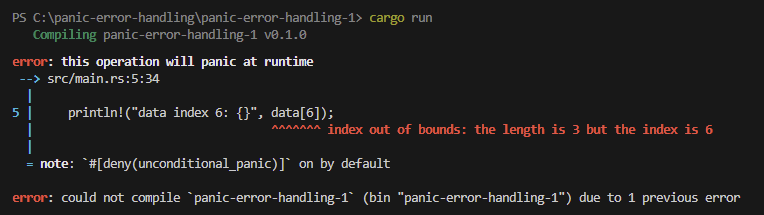 Error Handling, Panic, Operator ?